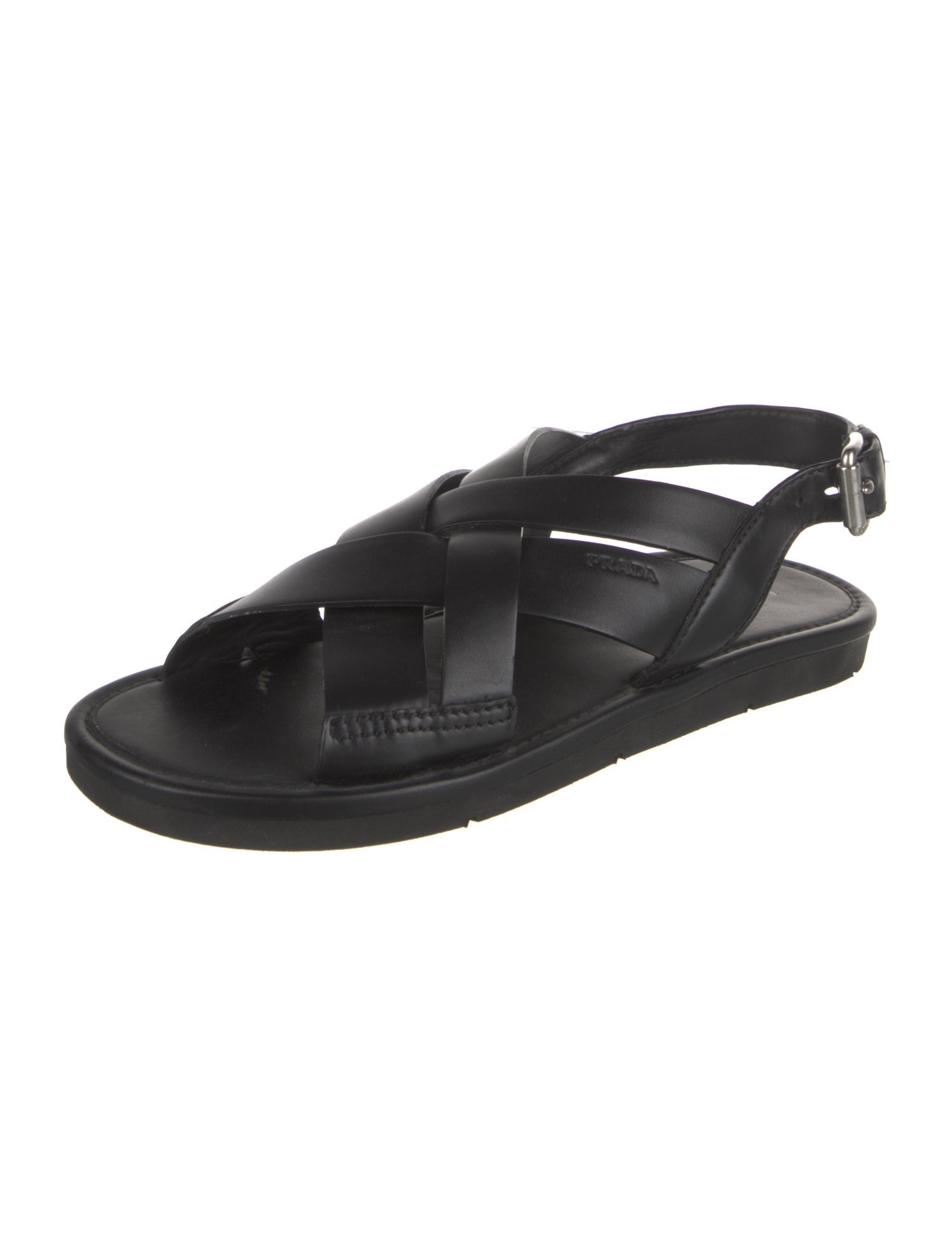Prada Leather Slingback Sandals