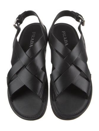 Prada Leather Slingback Sandals