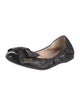 Prada Sport Leather Bow Accents Ballet Flats