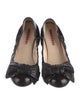 Prada Sport Leather Bow Accents Ballet Flats