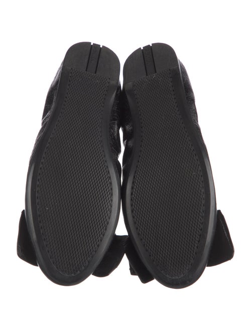 Prada Sport Leather Bow Accents Ballet Flats