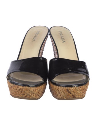 Prada Patent Leather Slides