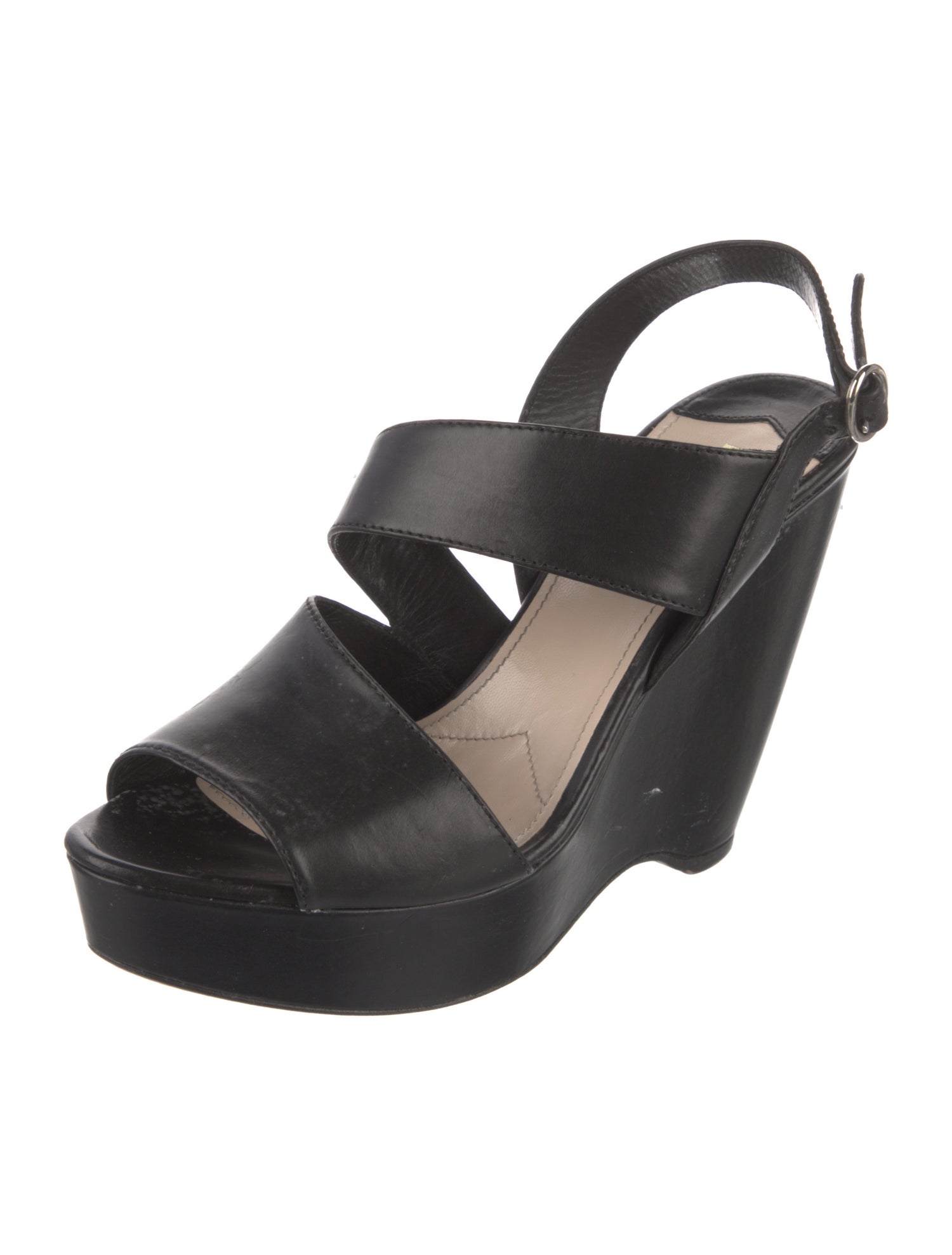 Prada Leather Slingback Sandals