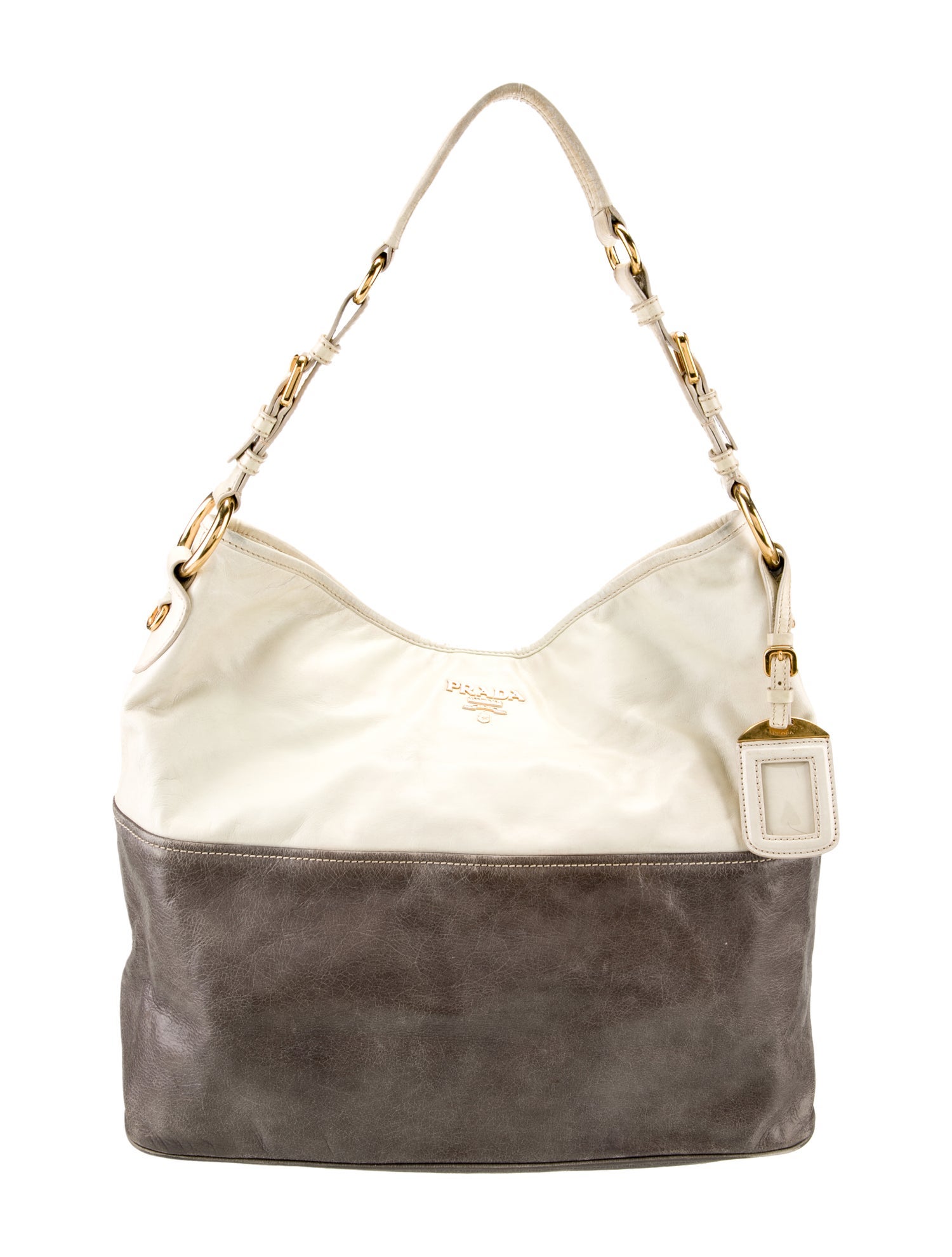 Prada Vitello Shine Leather Hobo