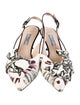 Prada Leather Printed Slingback Pumps