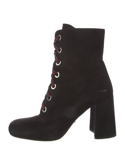 Prada Suede Lace-Up Boots