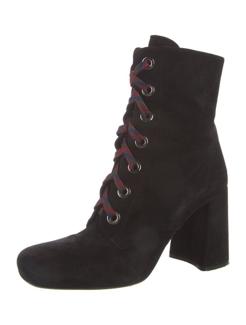 Prada Suede Lace-Up Boots