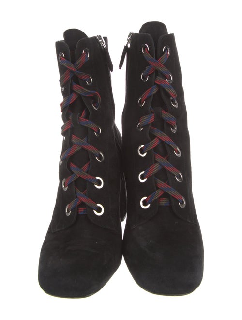 Prada Suede Lace-Up Boots