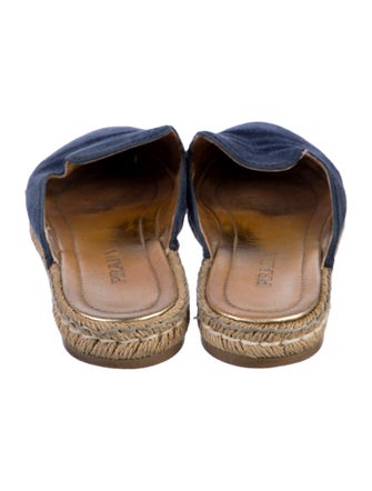 Prada Suede Whipstitch Trim Mules