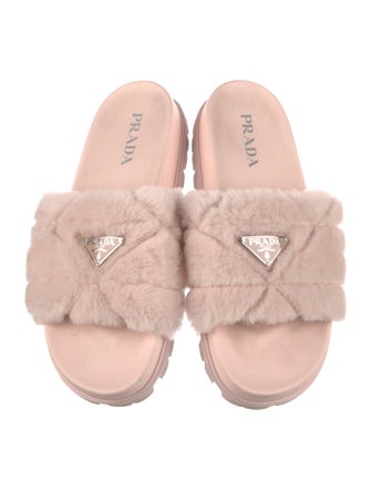 Prada Shearling Slides
