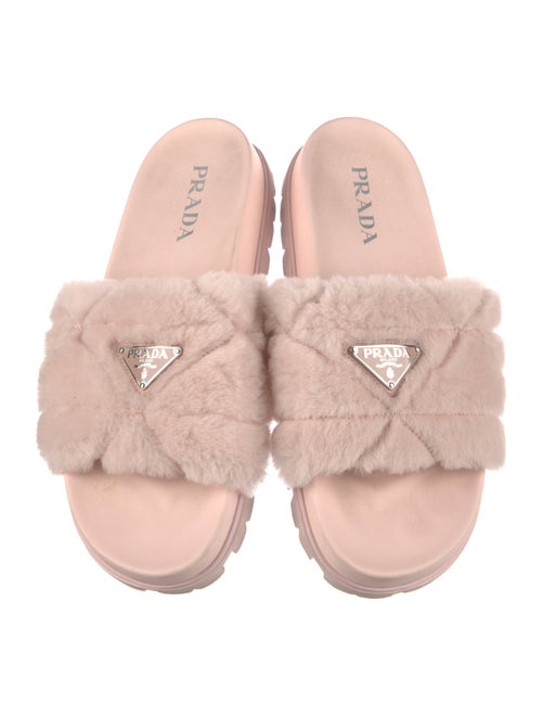 Prada Shearling Slides