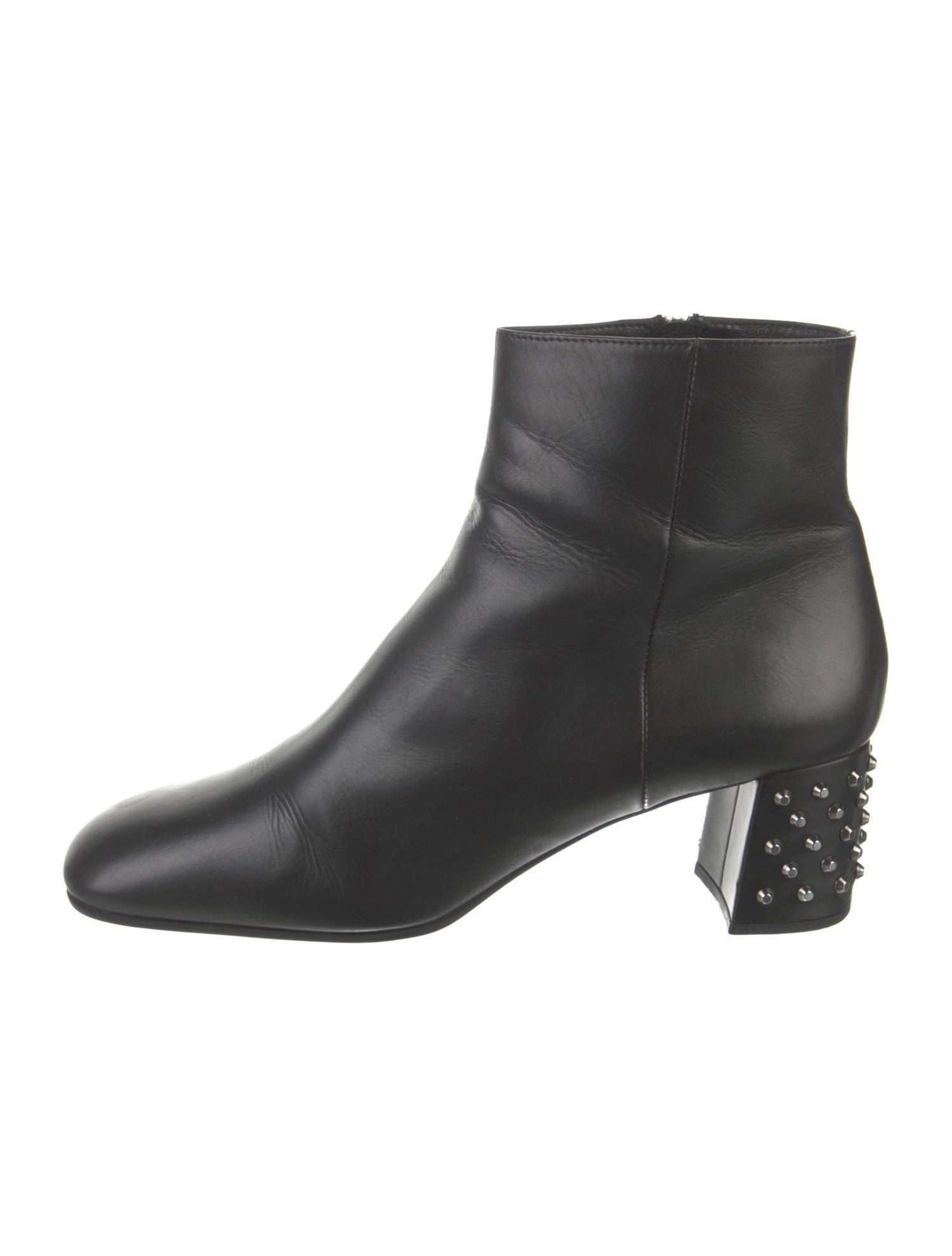 Prada Leather Studded Accents Boots