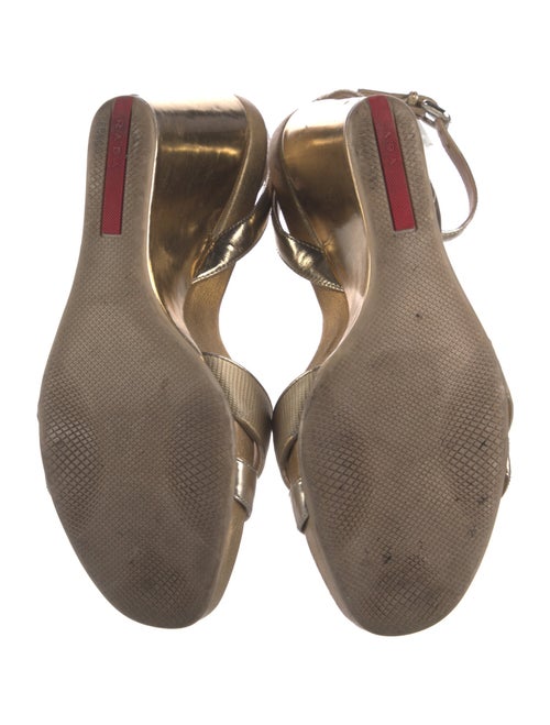 Prada Sport Leather Slingback Sandals