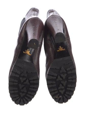 Prada Leather Colorblock Pattern Chelsea Boots