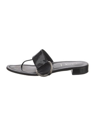 Prada Patent Leather Slides