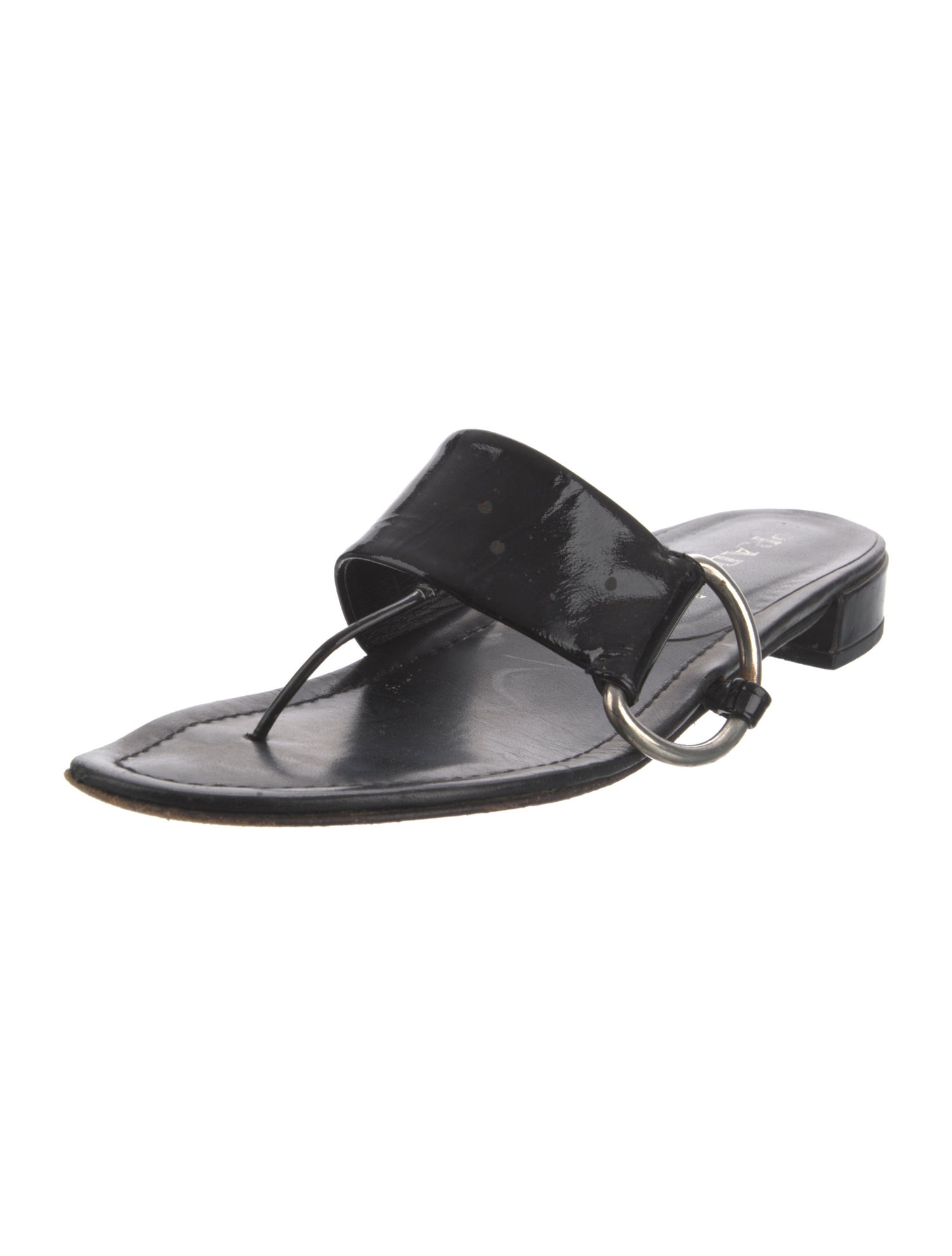 Prada Patent Leather Slides