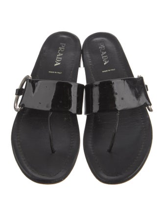 Prada Patent Leather Slides
