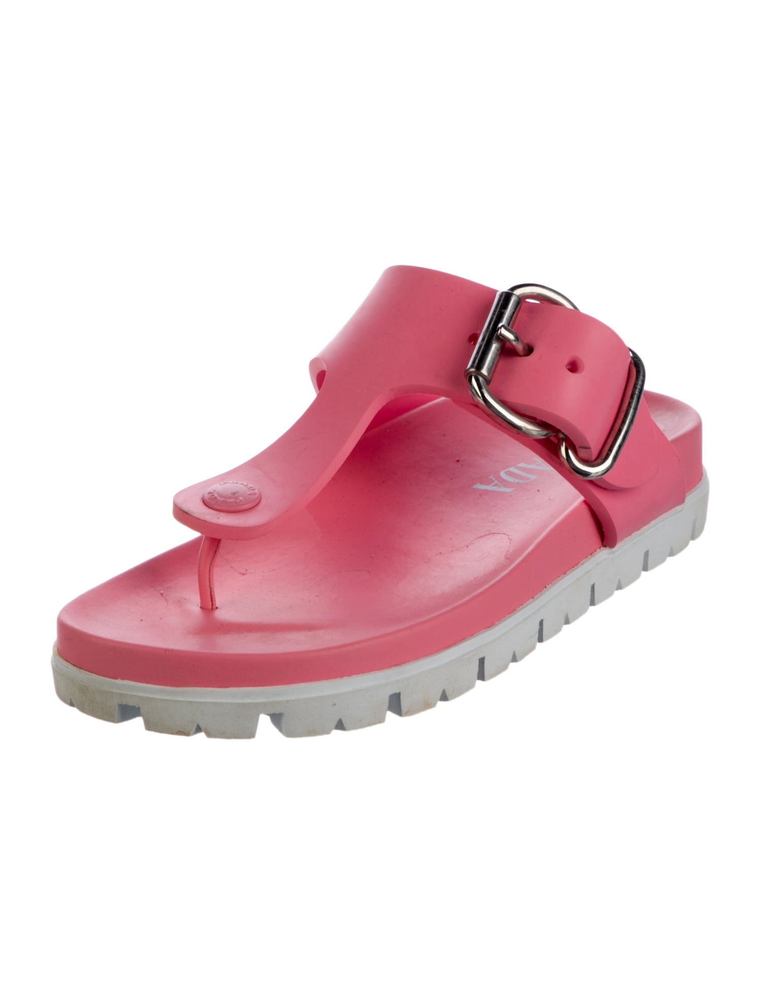Prada Rubber Slingback Sandals