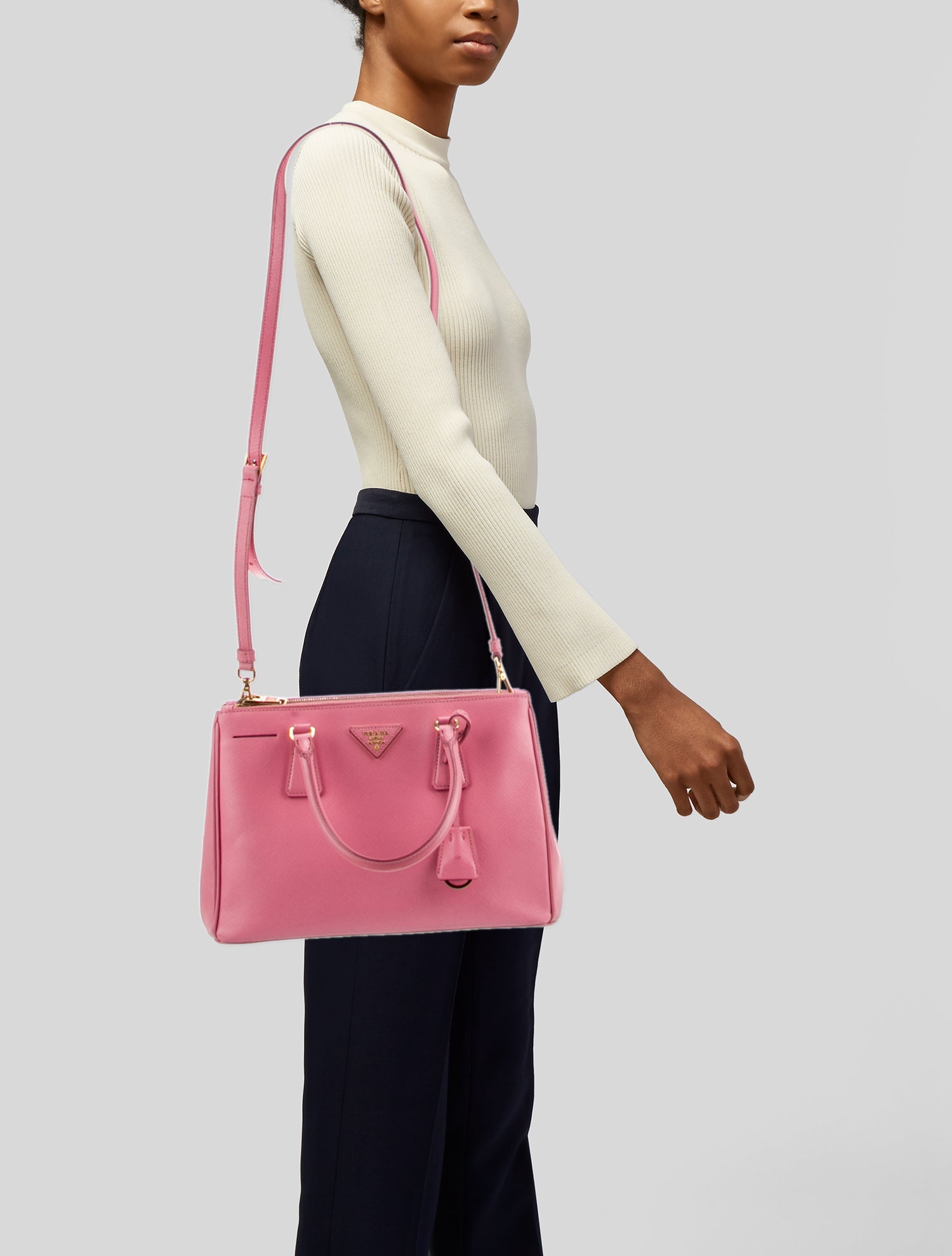 Prada Saffiano Leather Galleria Double Zip Medium