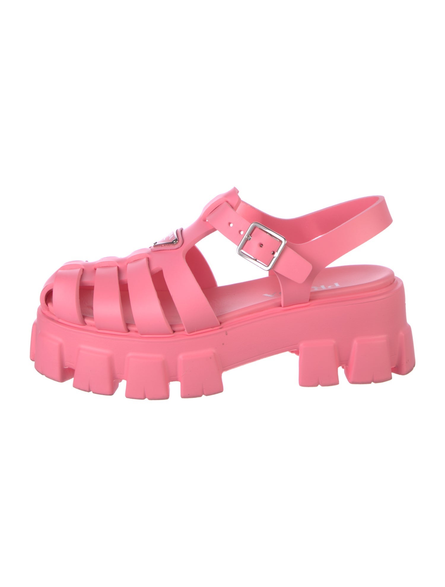 Prada Monolith Rubber Gladiator Sandals