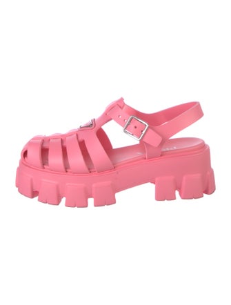Prada Monolith Rubber Gladiator Sandals