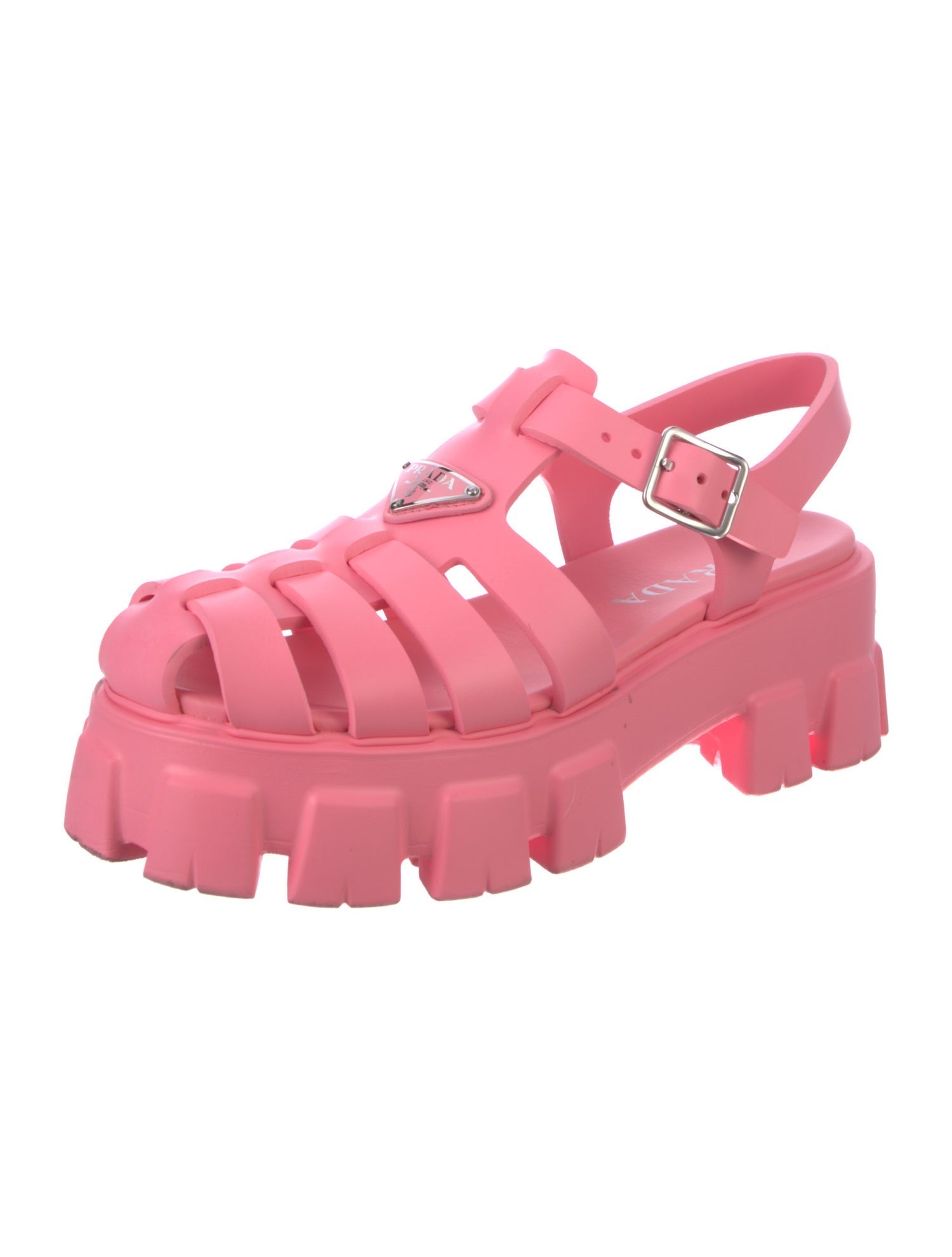 Prada Monolith Rubber Gladiator Sandals