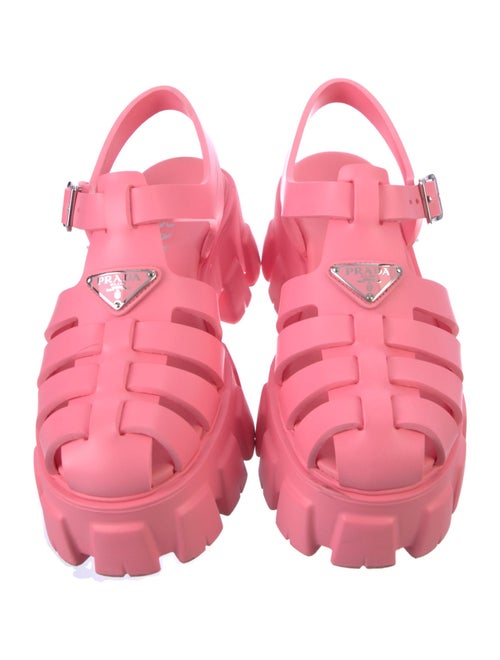 Prada Monolith Rubber Gladiator Sandals