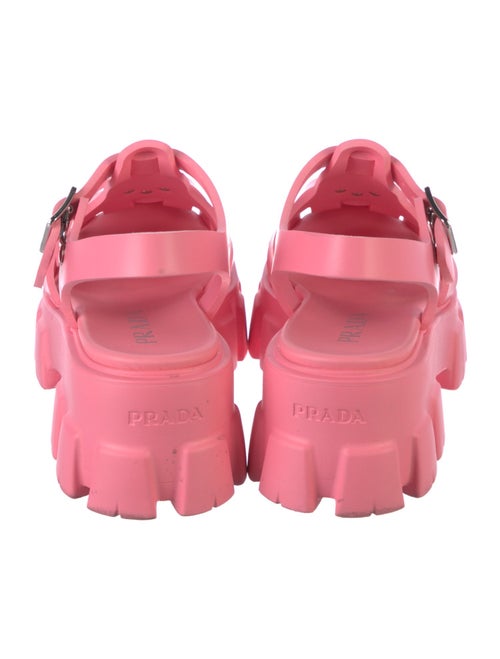 Prada Monolith Rubber Gladiator Sandals