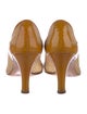 Prada Patent Leather Colorblock Pattern Pumps