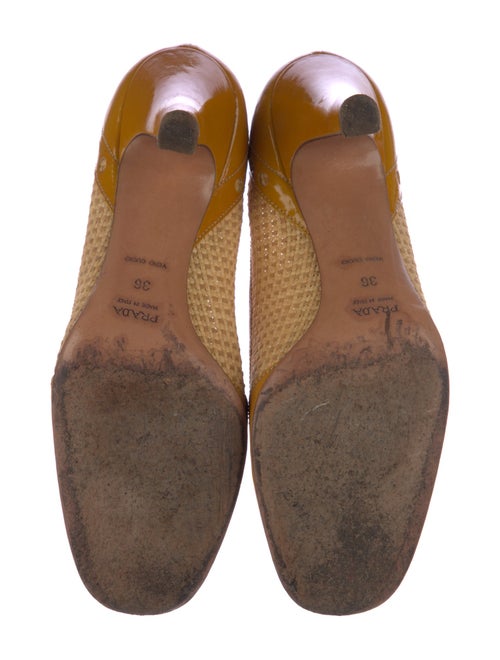 Prada Patent Leather Colorblock Pattern Pumps