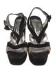 Prada Suede Colorblock Pattern Slingback Sandals