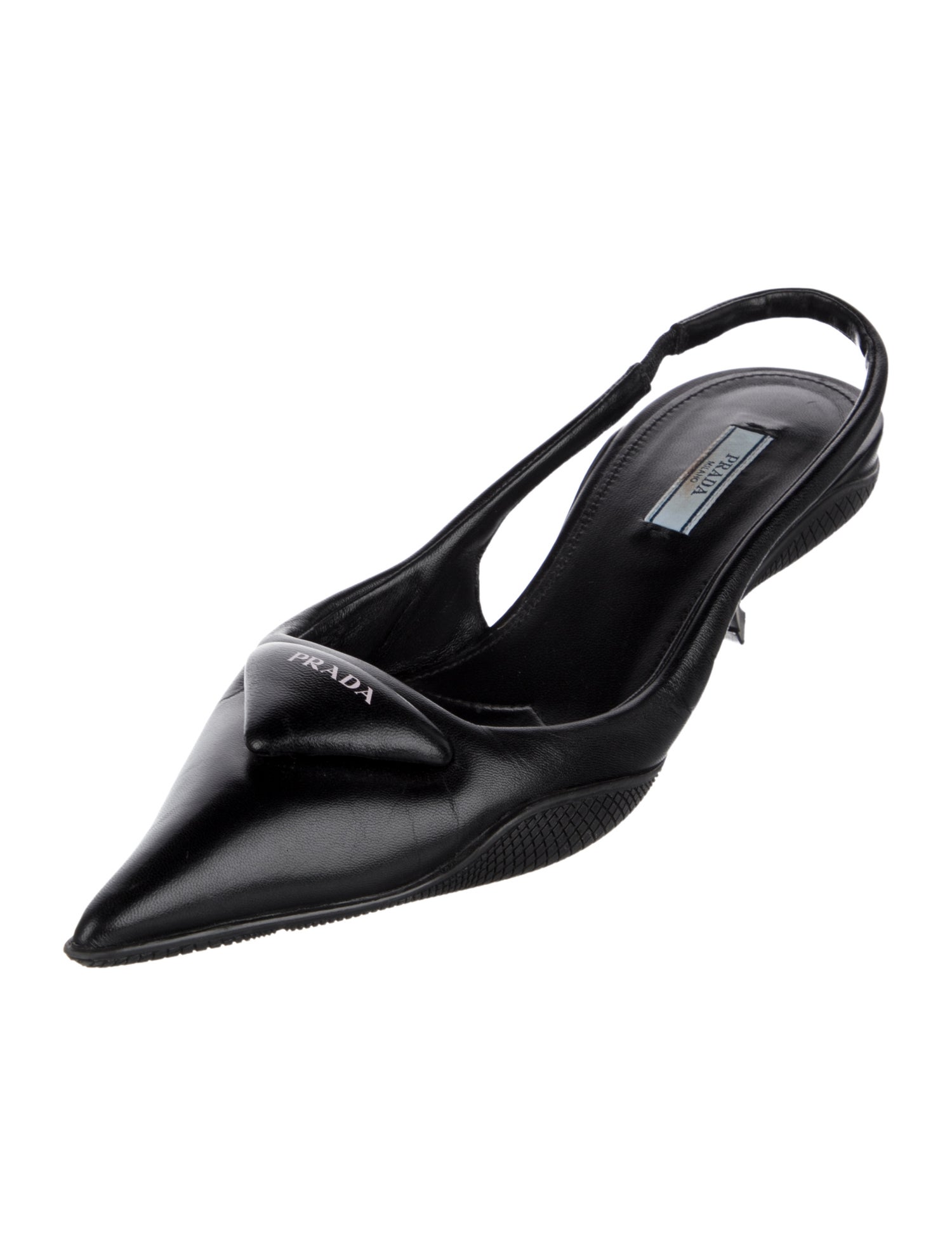 Prada Leather Slingback Pumps