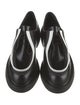 Prada Enameled Metal Triangle Leather Oxfords