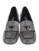 Prada Enameled Metal Triangle Crystal Pumps