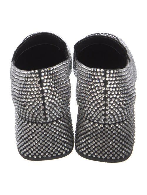 Prada Enameled Metal Triangle Crystal Pumps