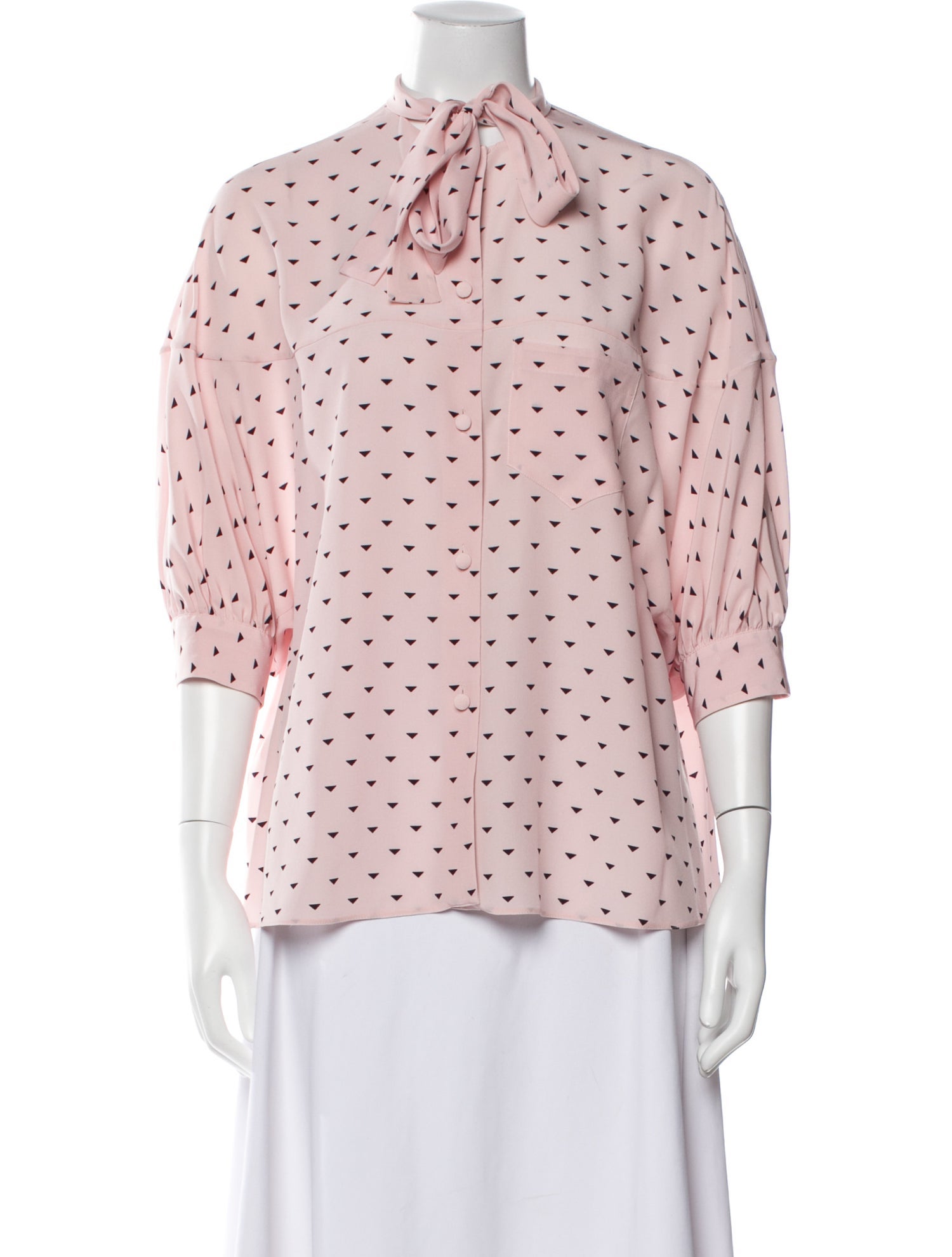 Prada 2021 Silk Button-Up Top