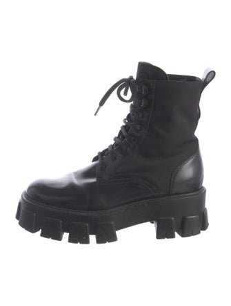 Prada Leather Combat Boots