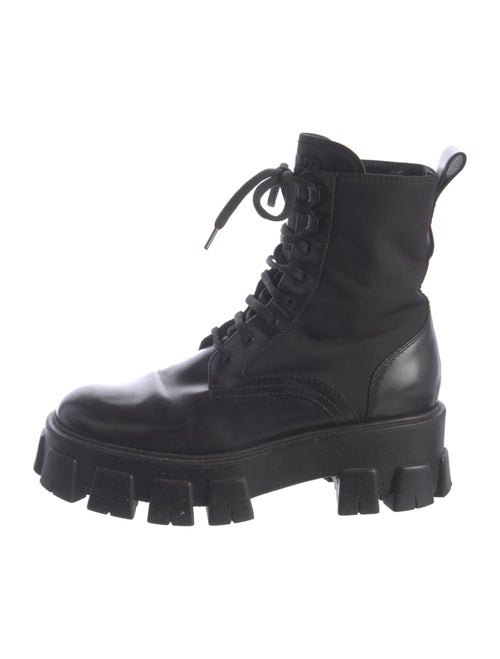 Prada Leather Combat Boots