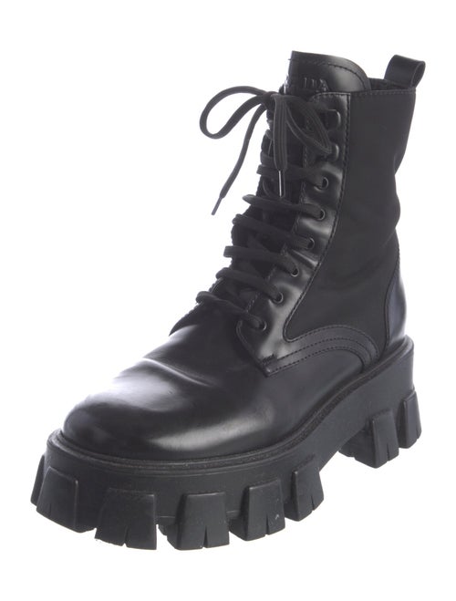 Prada Leather Combat Boots
