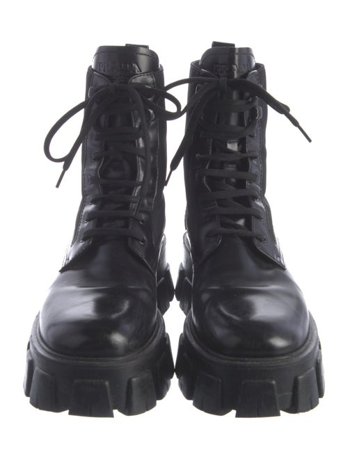 Prada Leather Combat Boots