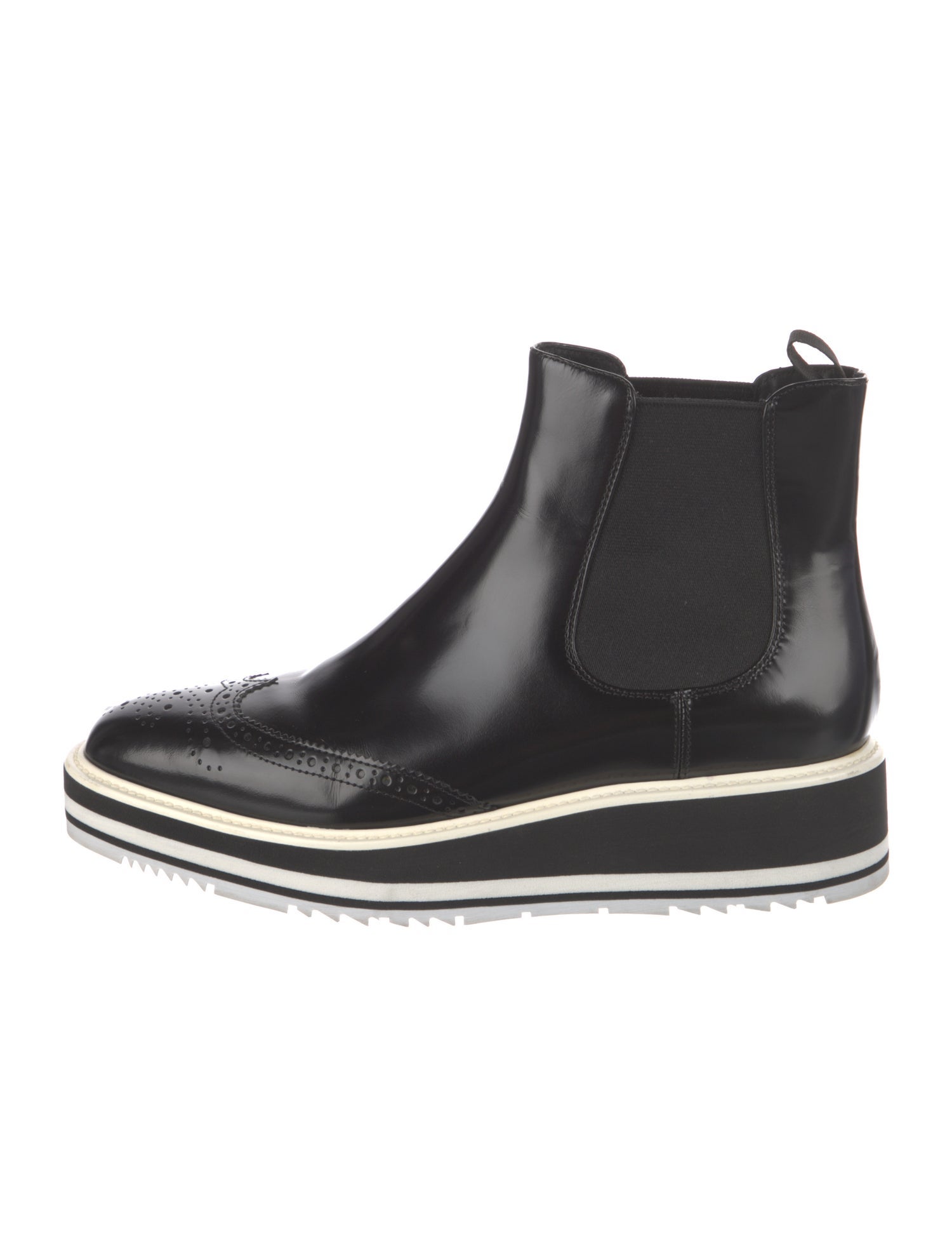 Prada Leather Chelsea Boots