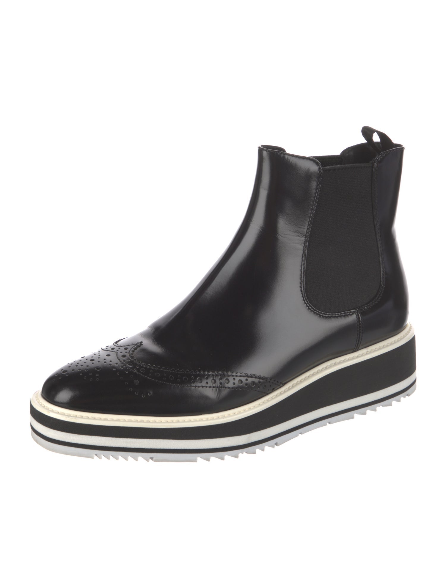 Prada Leather Chelsea Boots