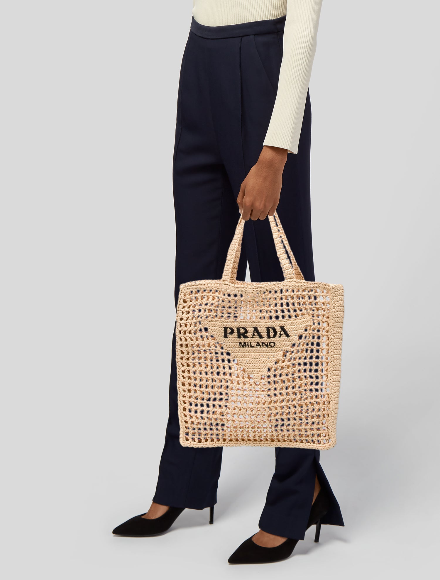 Prada Raffia Grass Tote