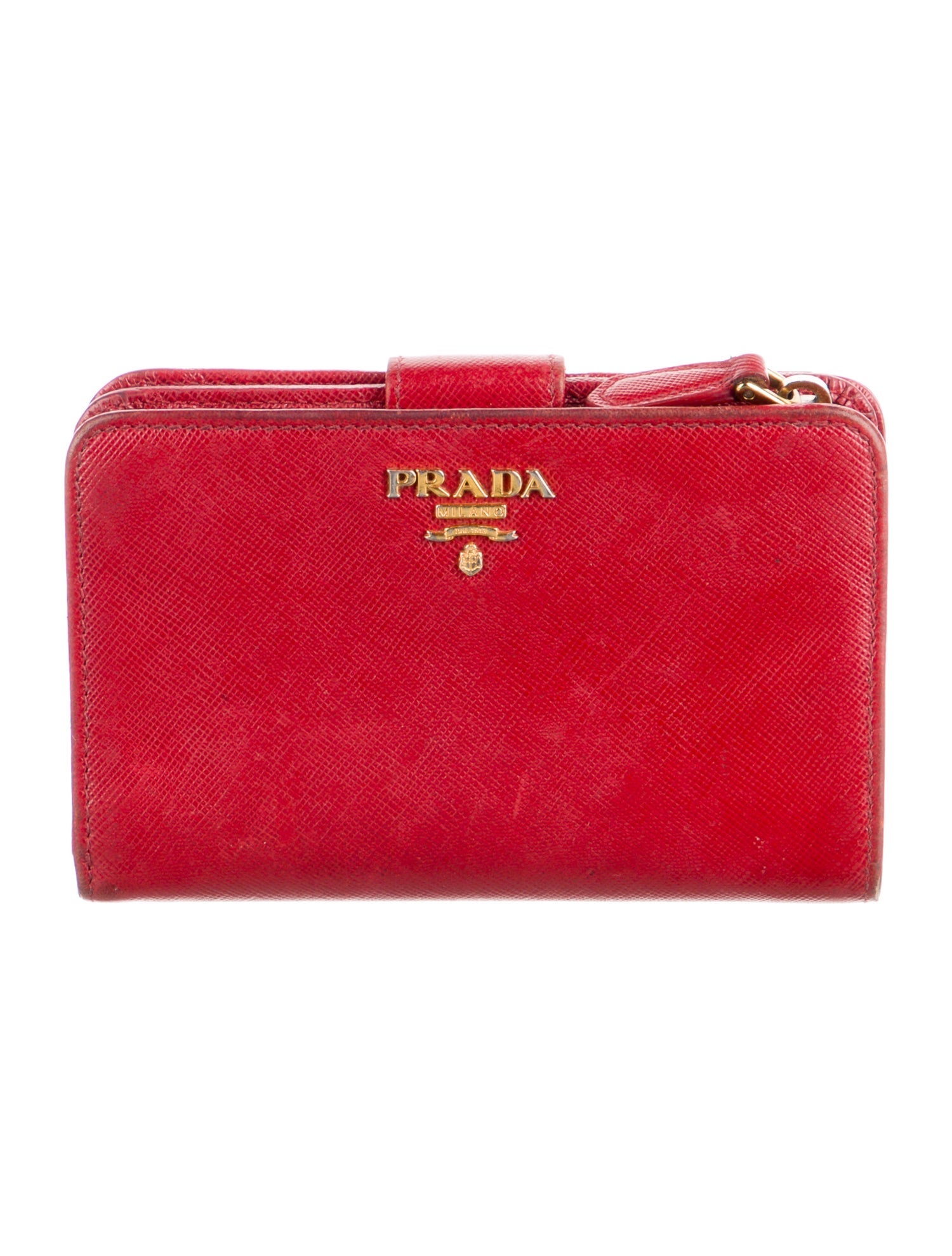 Prada Saffiano Lux Leather Compact Wallet