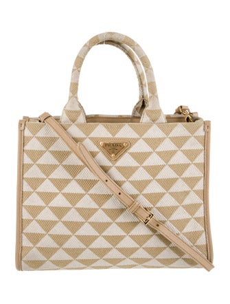 Prada Canvas Top Handle Bag