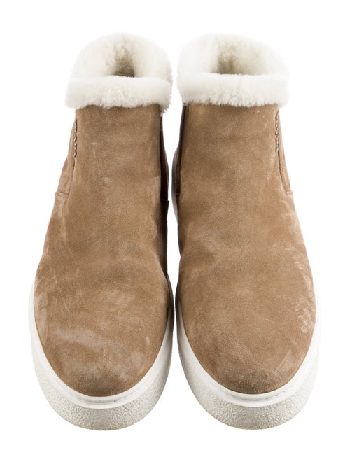 Prada Suede Fur Trim Boots