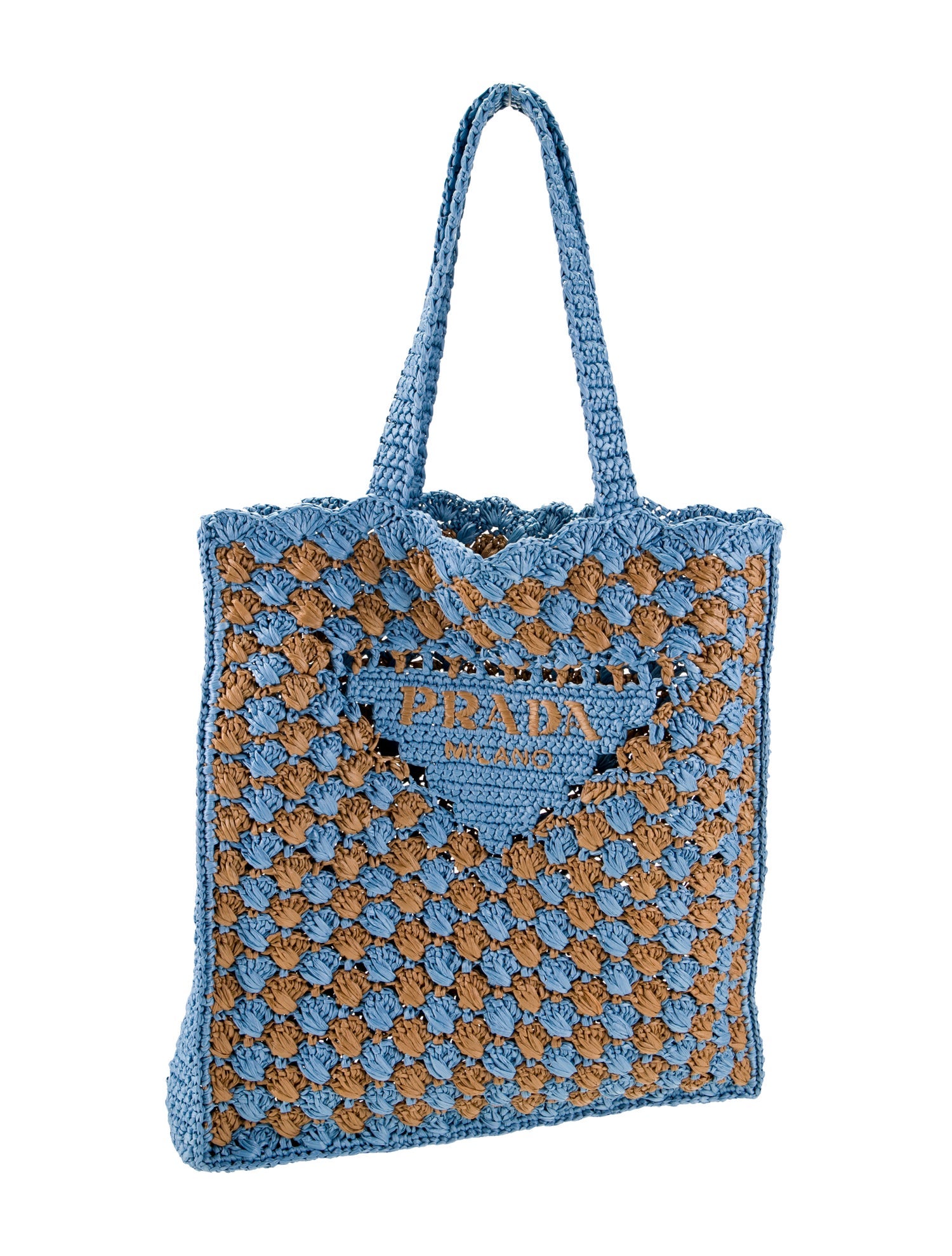 Prada Raffia Grass Raffia Tote Bag