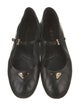 Prada Signature Logo Leather Mary Jane Flats
