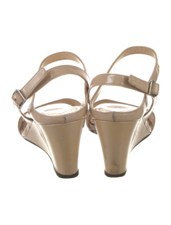 Prada Patent Leather Slingback Sandals