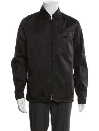 Prada 2019 Enameled Metal Triangle Utility Jacket